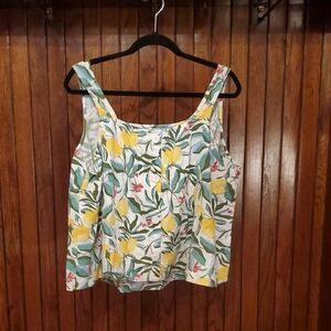 AVA & VIV SIZE 2X Floral Print Women's Top